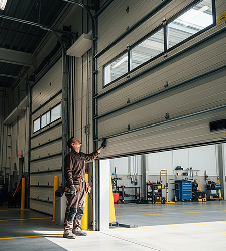 Commercial Garage Door installation in Dearborn Heights MI — rolling steel door