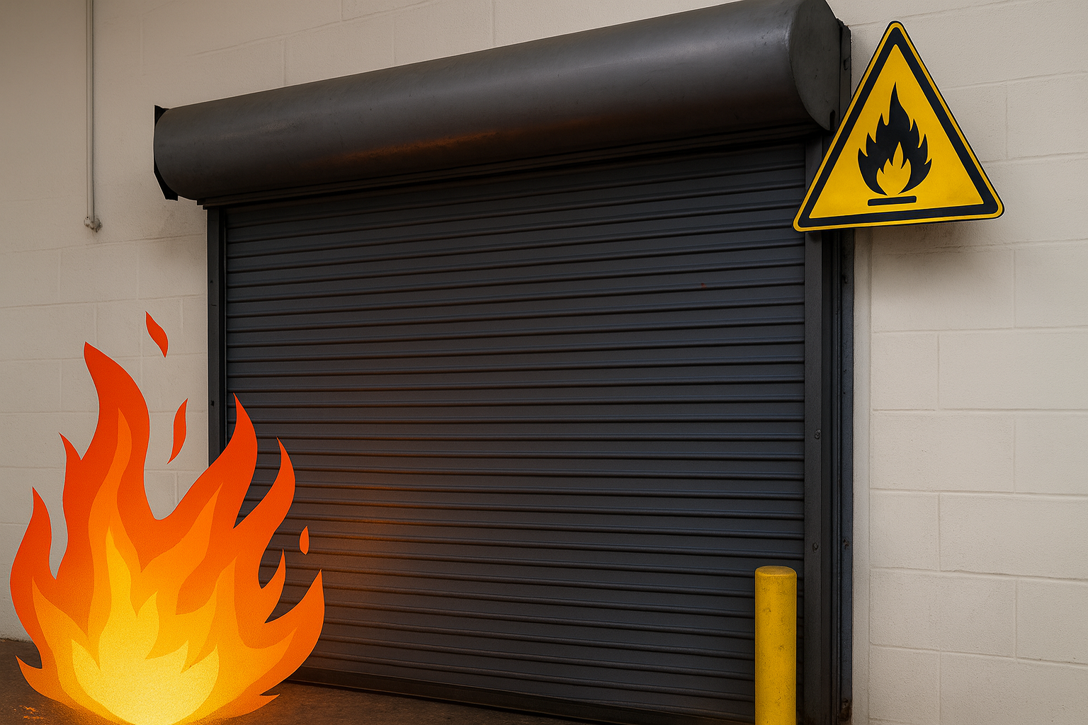 Commercial fire-rated roll-up door in Dearborn Heights